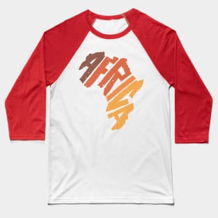 Africa Continent Letter Safari Sunset T-Shirt | African Culture Pride | Embrace your Spirit of Adventure | Your Next Outdoor Expedition Baseball T-Shirt